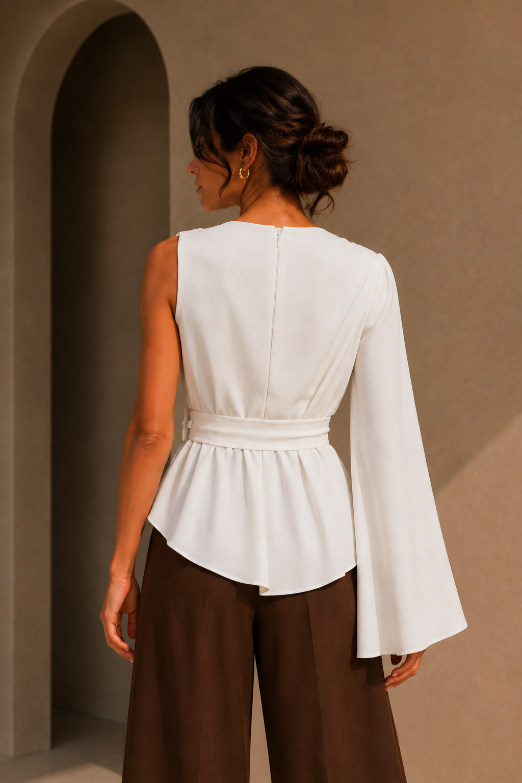 Signature Asymmetric Drape Top
