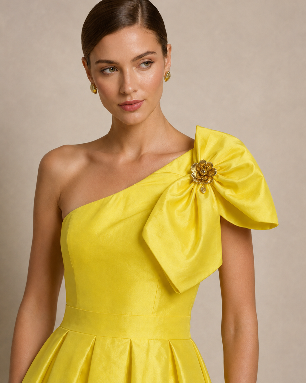 Aurelia One-Shoulder Bow Dress