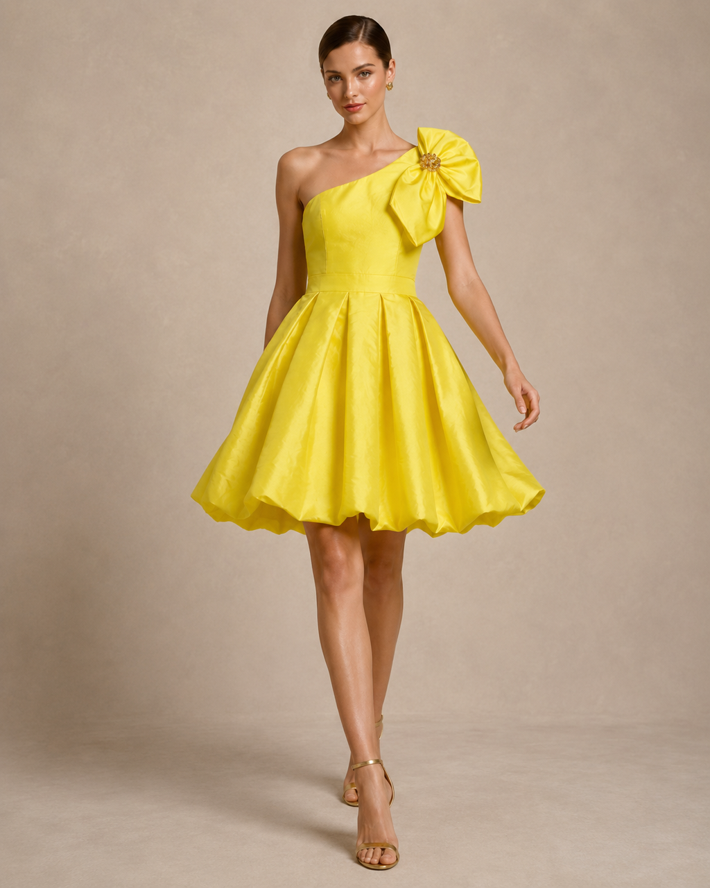 Aurelia One-Shoulder Bow Dress