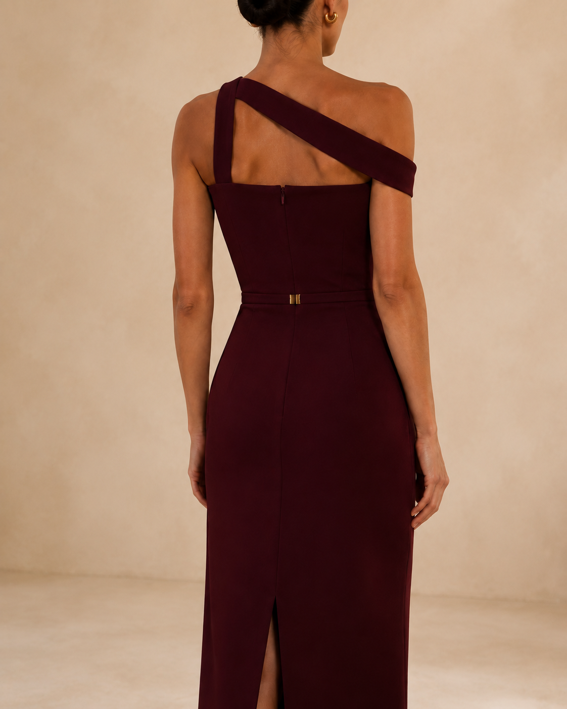 Nox Garnet Asymmetric Midi Dress