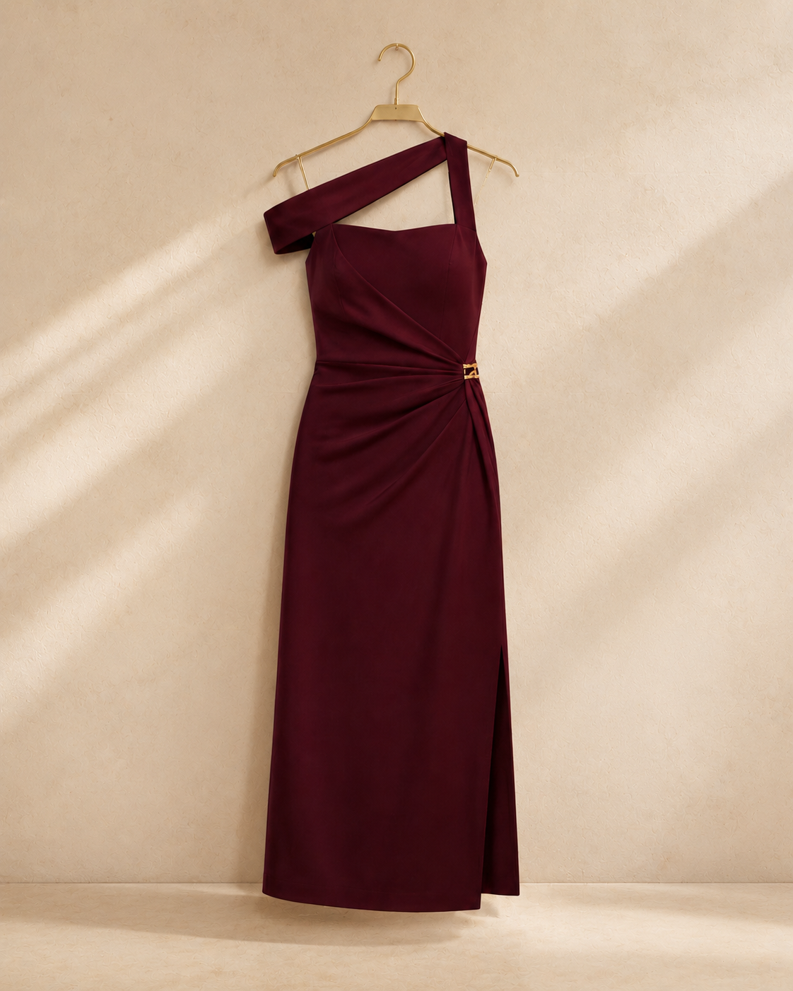 Nox Garnet Asymmetric Midi Dress
